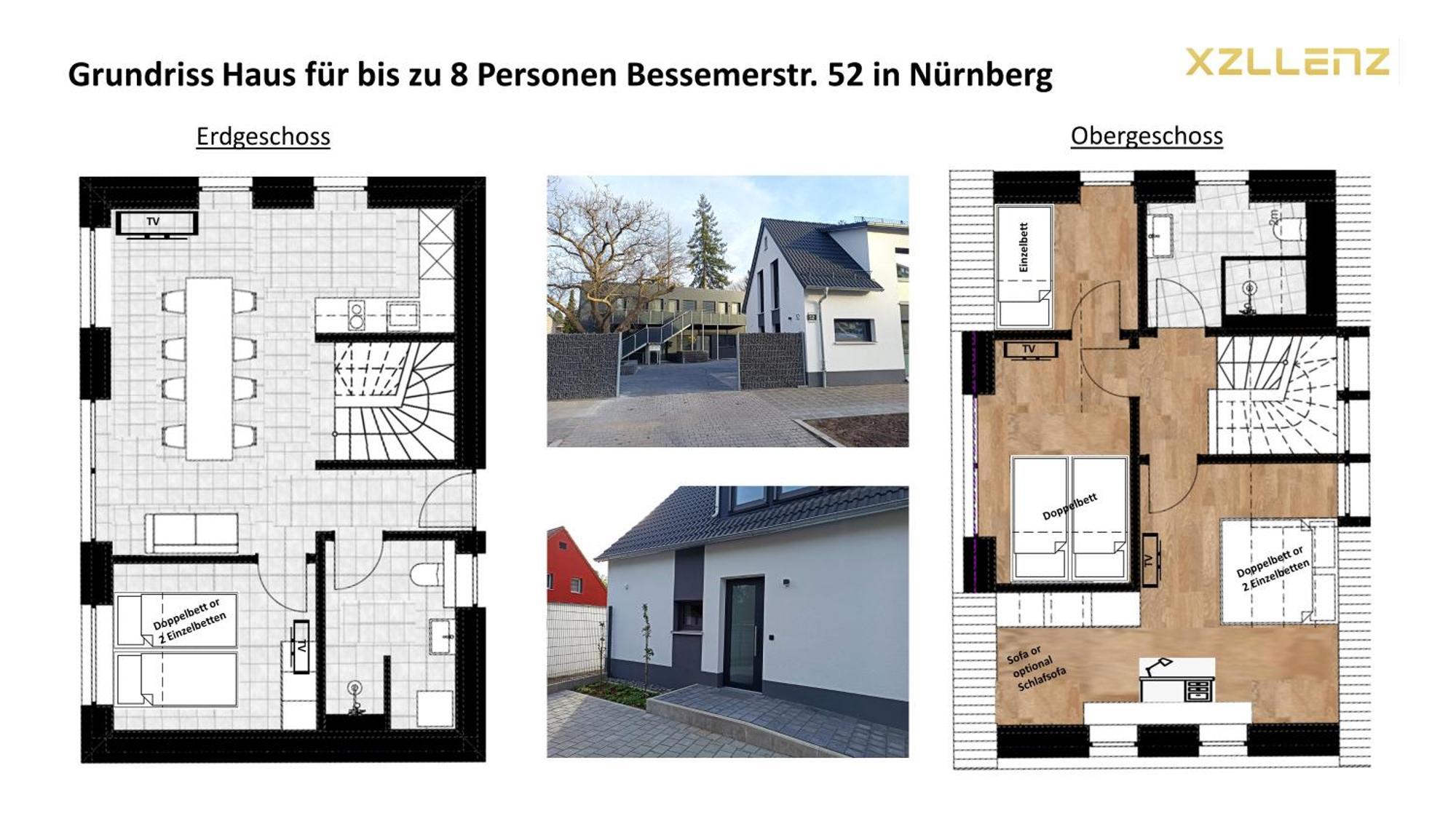 Xzllenz - 4 Schlafzimmer, Zentral, Parken, U-Bahn, 2 Baeder, 4 Smart-Tv, Optional Einzelbett Νυρεμβέργη Εξωτερικό φωτογραφία